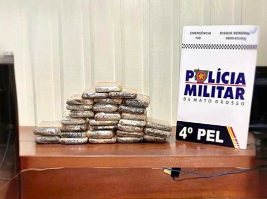 PM apreende 36 kg de cocaína e causa prejuízo de R$ 920 mil ao tráfico em Nova Bandeirantes