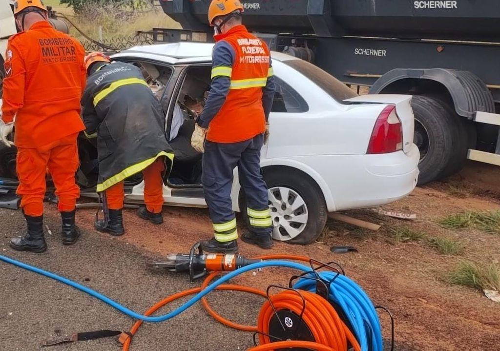 Acidente Fatal na MT-250: Bombeiros Desencarceram Vítima