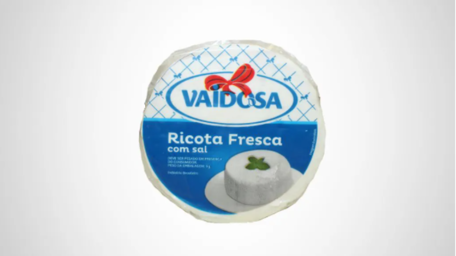 Anvisa suspende venda da Ricota Fresca da marca Vaidosa