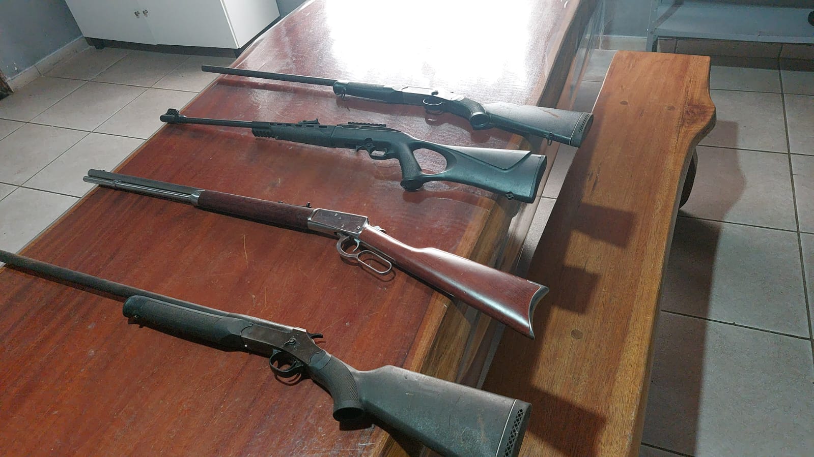 PM apreende armas em caso de violência doméstica e psicológica