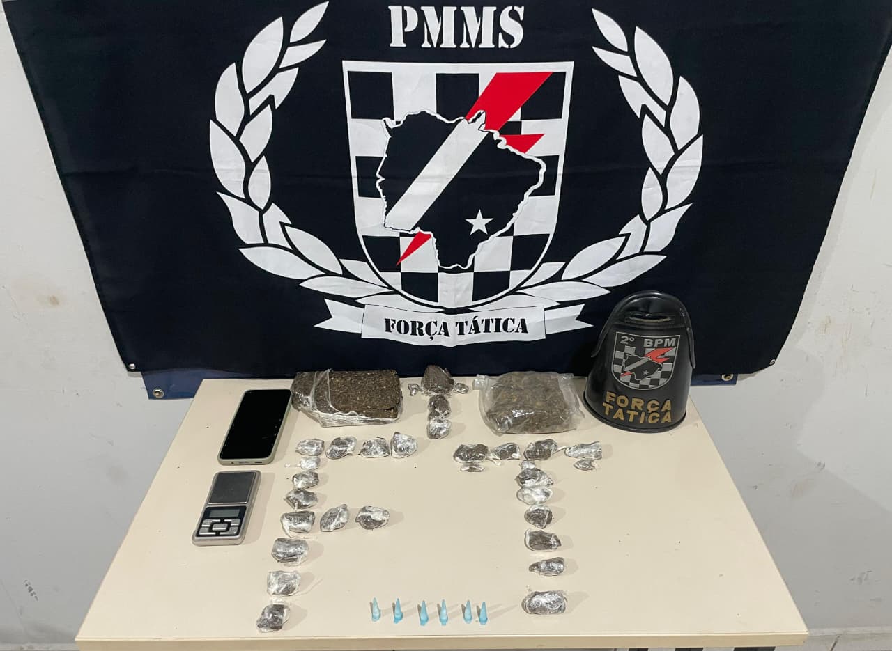 Ação da Polícia Militar apreende drogas em Três Lagoas