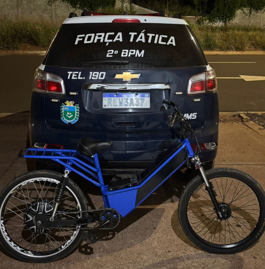 Bicicleta elétrica roubada é recuperada pela Polícia em Três Lagoas