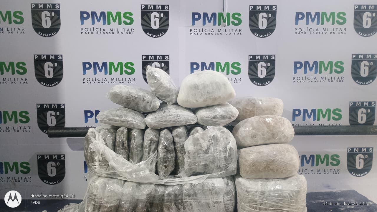 Mulher é presa pela Polícia Militar com mais de 21 kg de drogas em Corumbá