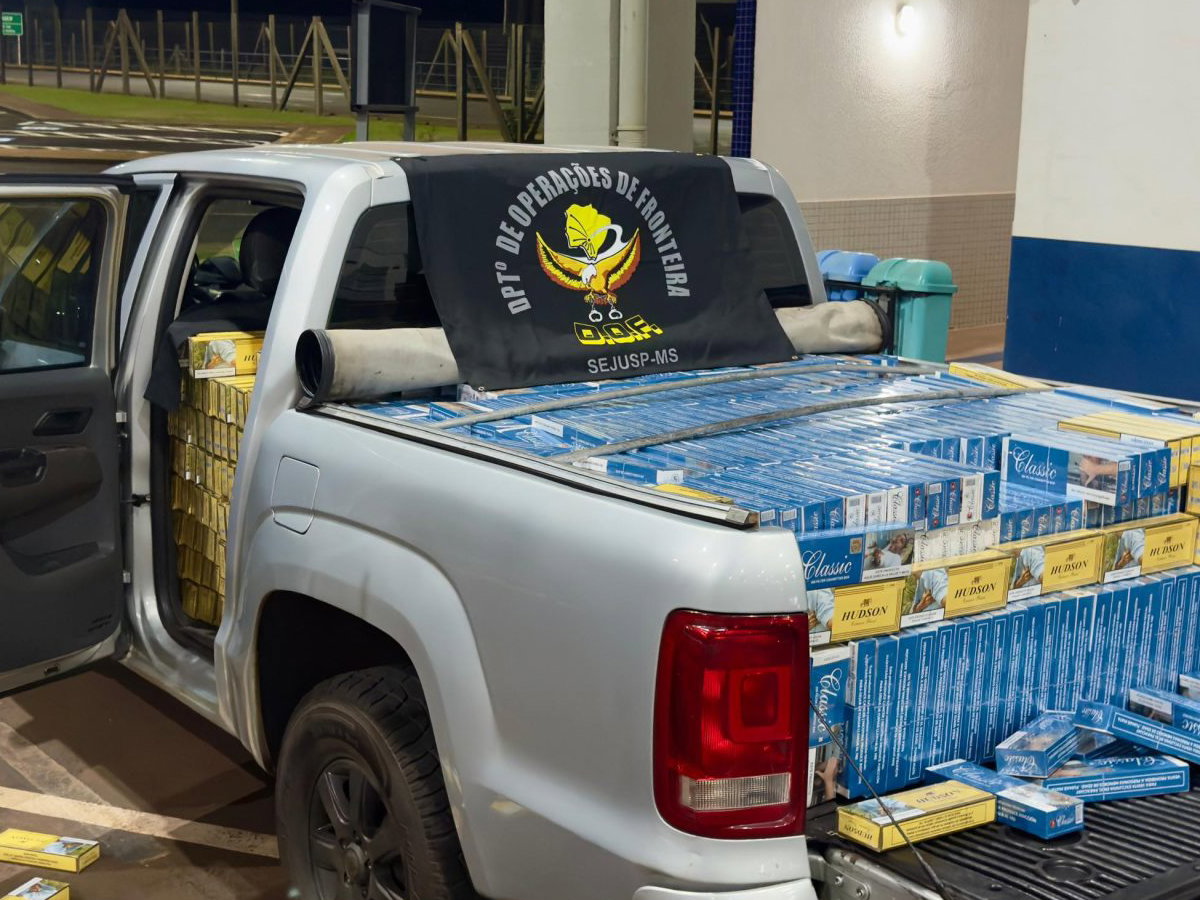 Polícia apreende 1.500 pacotes de cigarros ilegais em Iguatemi