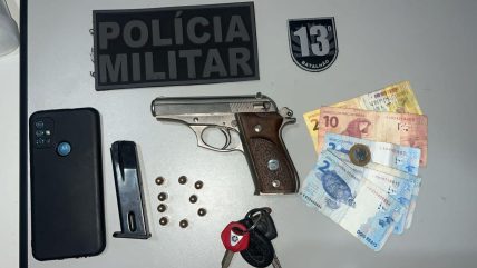 Polícia apreende arma e prende suspeito de tentativa de homicídio em Paranaíba